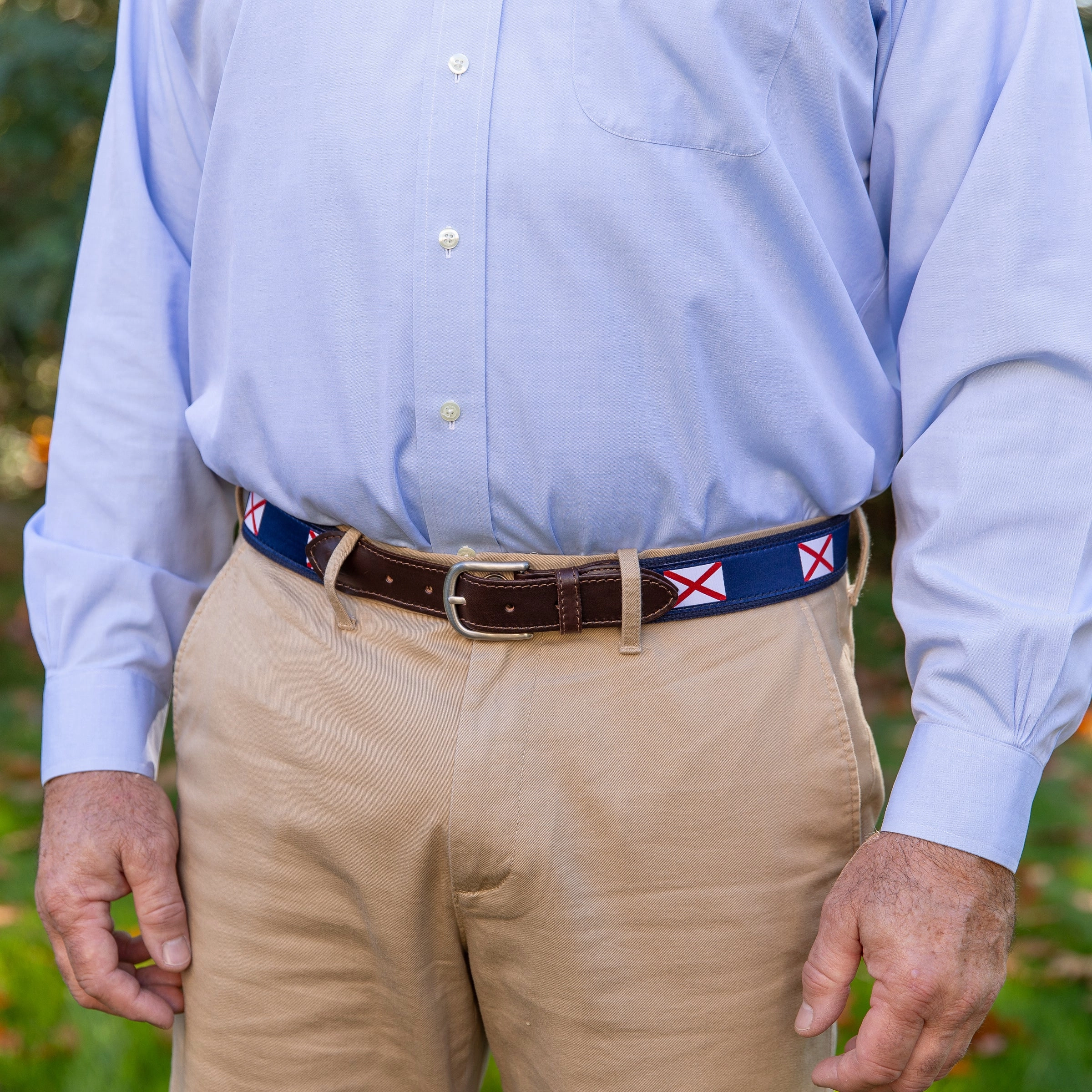 Alabama State Flag Ribbon Club Belt