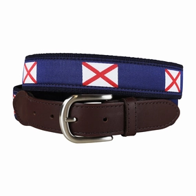 Alabama State Flag Ribbon Club Belt