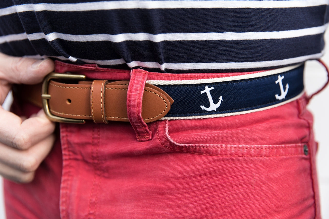 Anchor Ribbon Club Belt