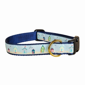 Beach Shacks Ribbon Dog Collar