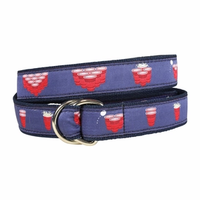 Beer Pong Ribbon D-Ring Belt