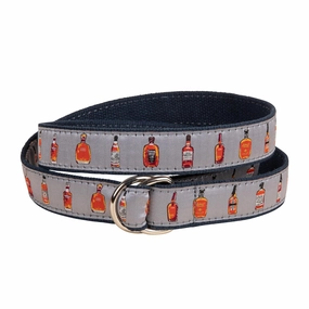 Bourbon & Whiskey Ribbon D-Ring Belt