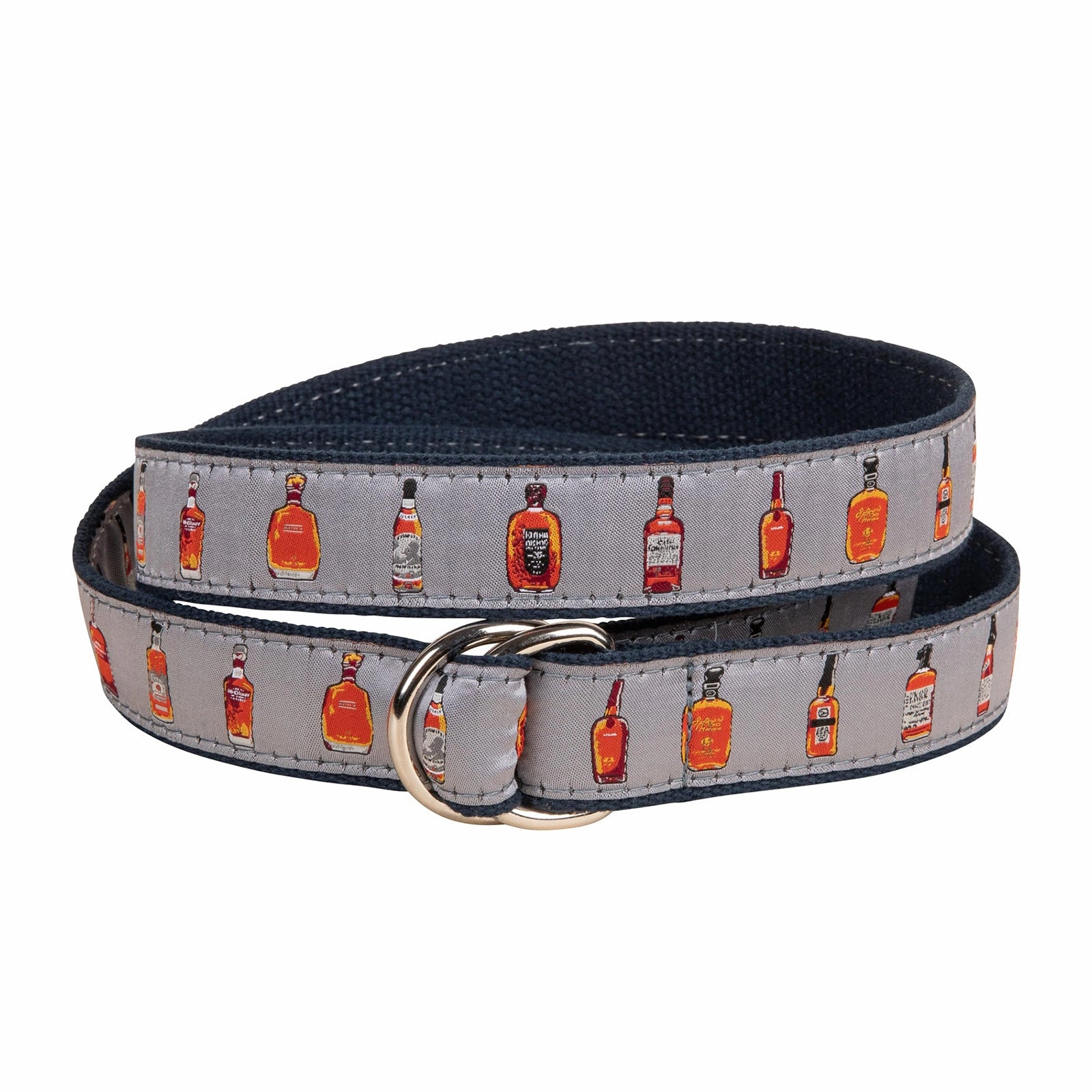 Bourbon & Whiskey Ribbon D-Ring Belt