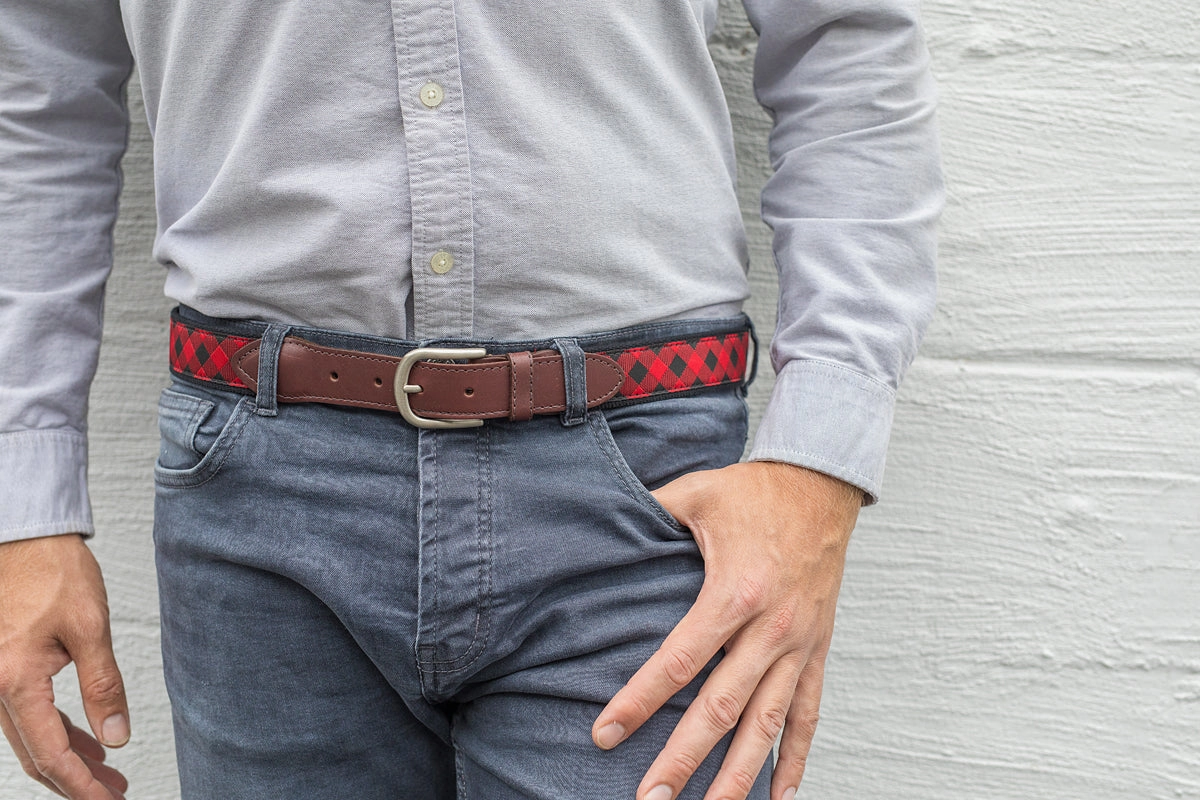 Buffalo Plaid Ribbon Club Belt