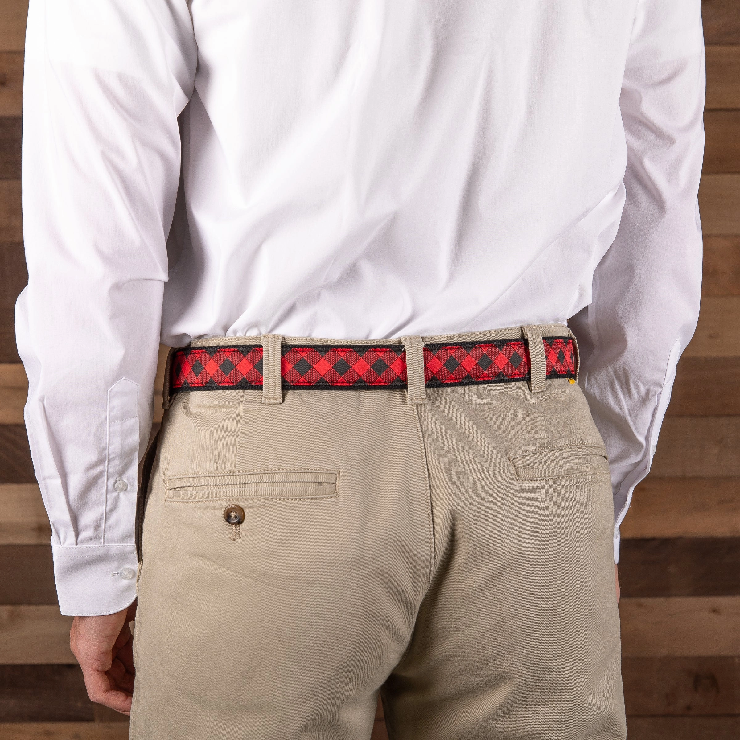 Buffalo Plaid Ribbon D-Ring Belt