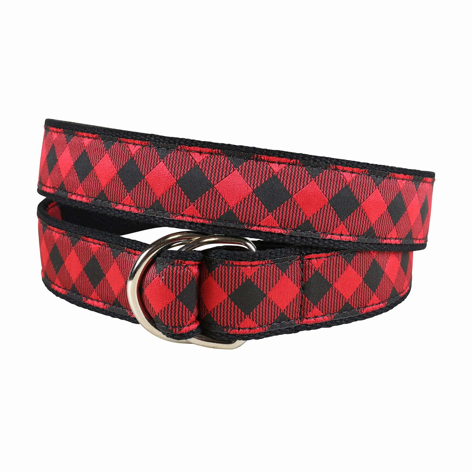 Buffalo Plaid Ribbon D-Ring Belt
