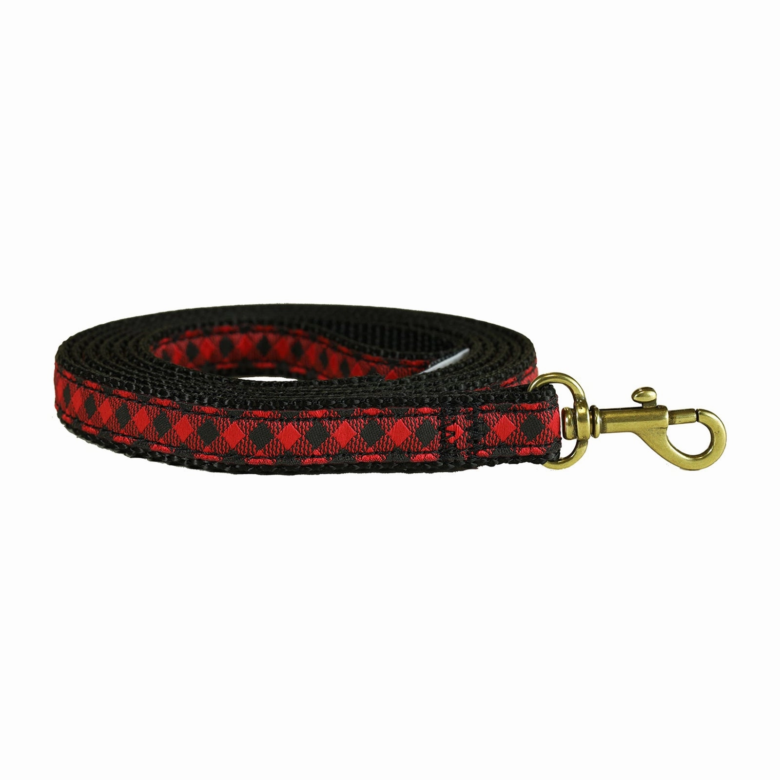 Buffalo Plaid Ribbon Dog Leash