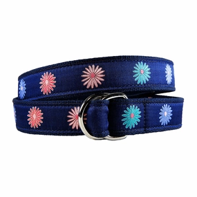Classic Flower Ribbon D-Ring Belt