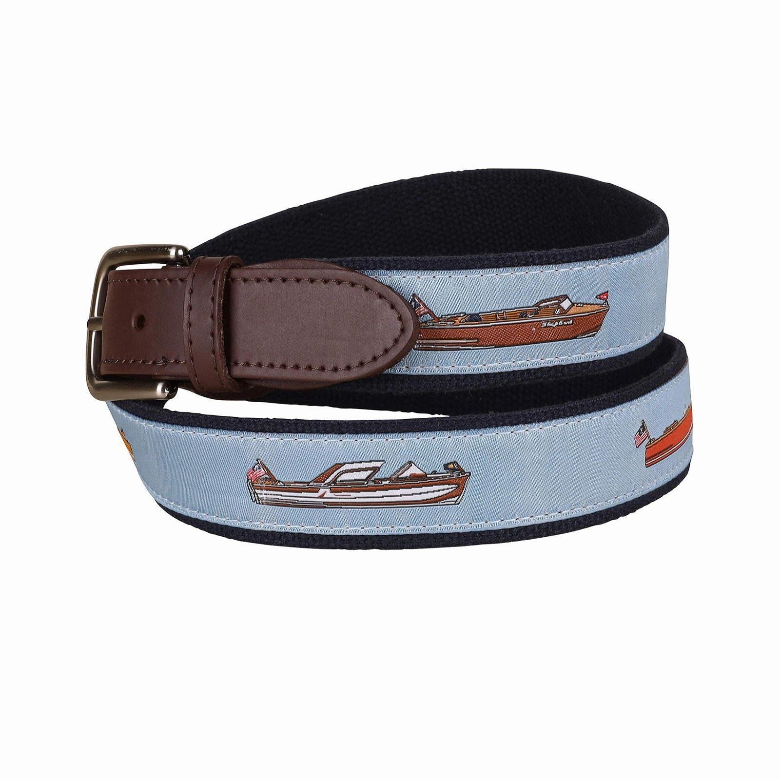 Classic Lake Boats Ribbon Club Belt