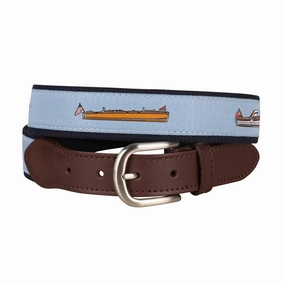 Classic Lake Boats Ribbon Club Belt