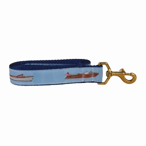 Classic Lake Boats Ribbon Dog Leash