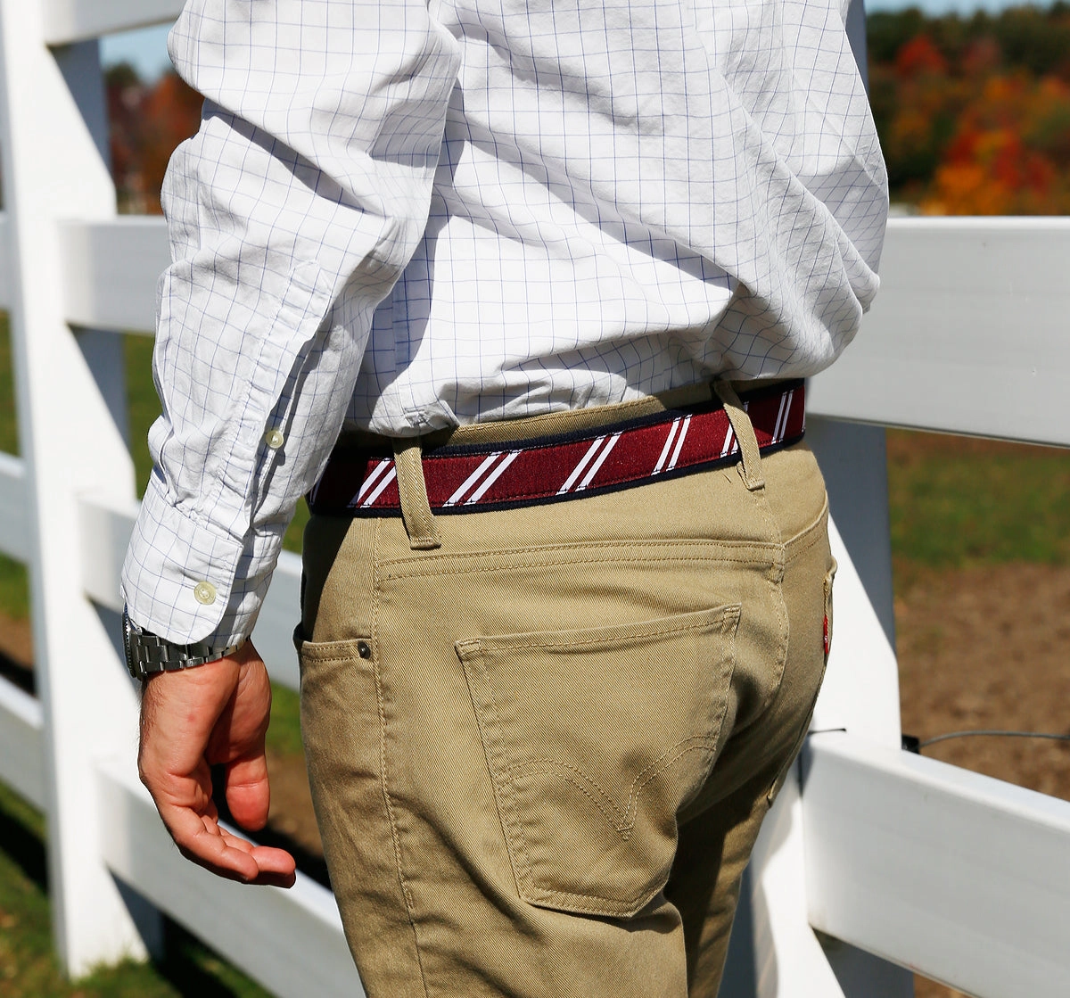 Classic Repp Stripe Club Belt