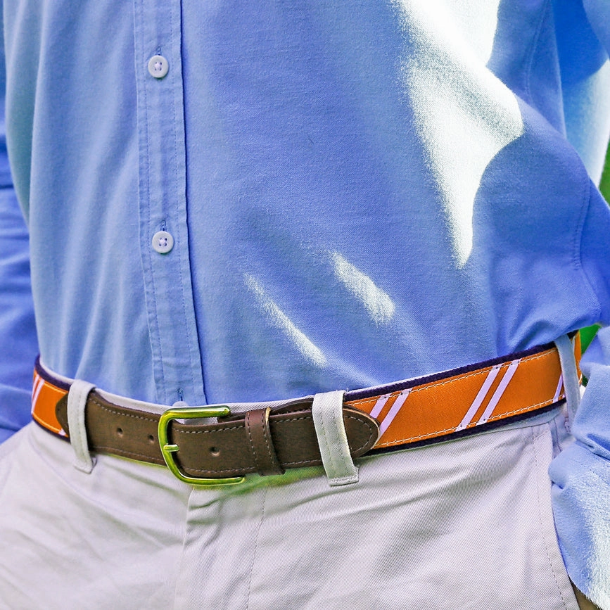 Classic Repp Stripe Club Belt