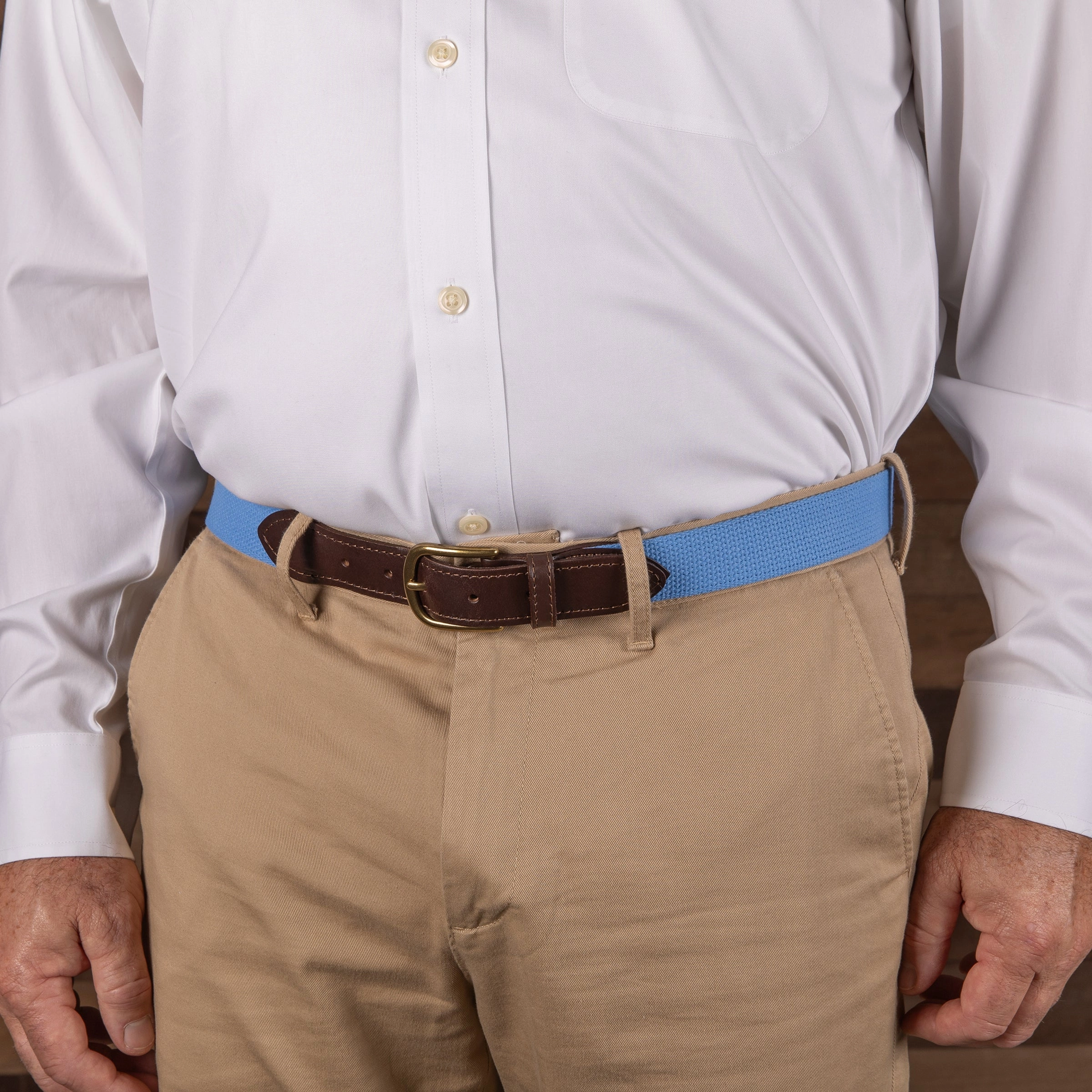 Classic Solid Color Cotton Webbing Club Belt