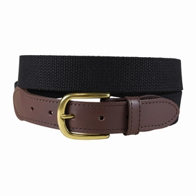 Classic Solid Color Cotton Webbing Club Belt
