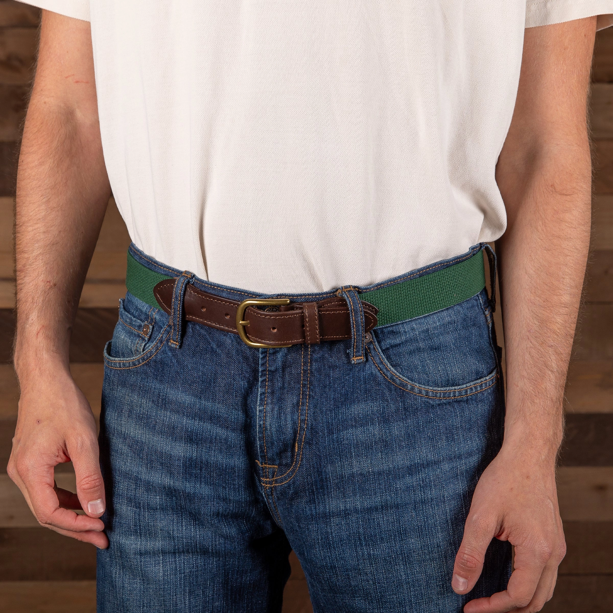Classic Solid Color Cotton Webbing Club Belt