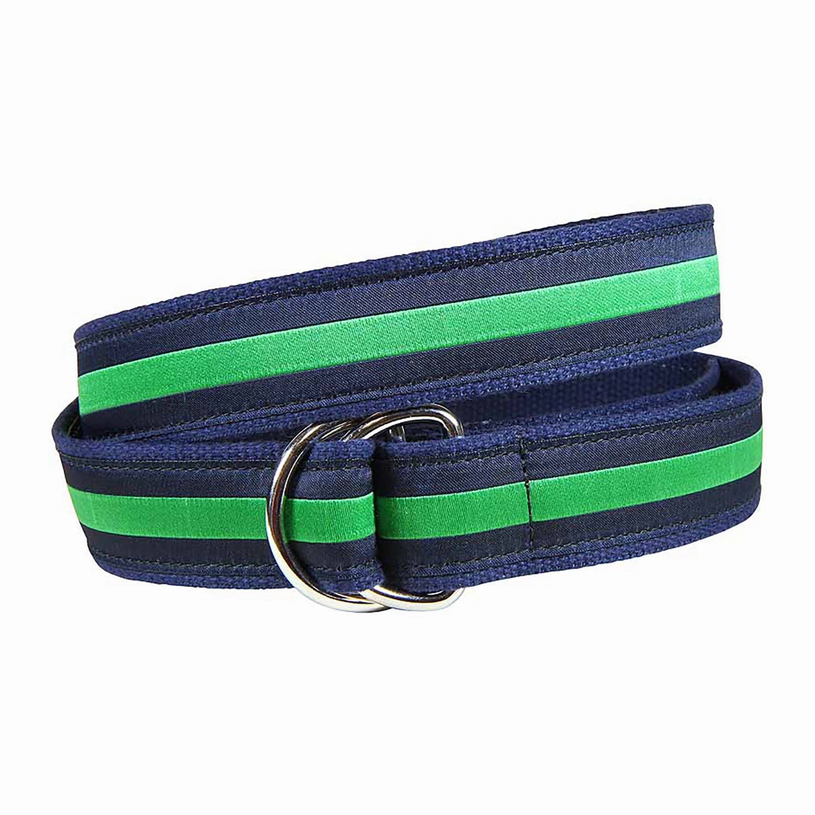 Classic Stripe Ribbon D-Ring Belt