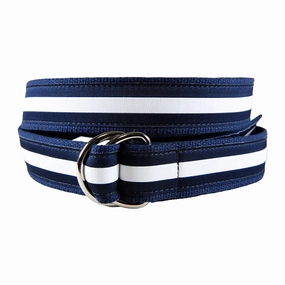Classic Stripe Ribbon D-Ring Belt