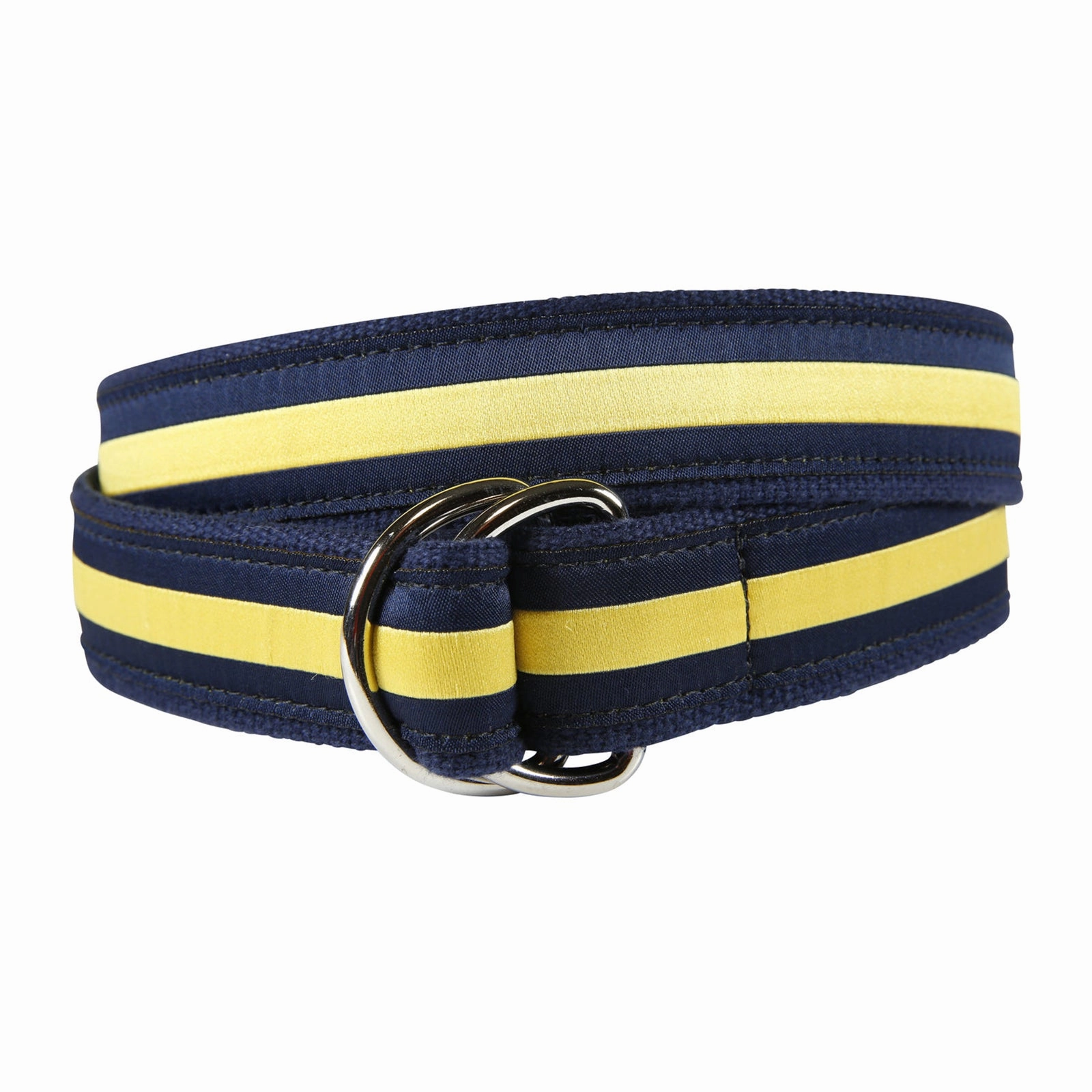 Classic Stripe Ribbon D-Ring Belt