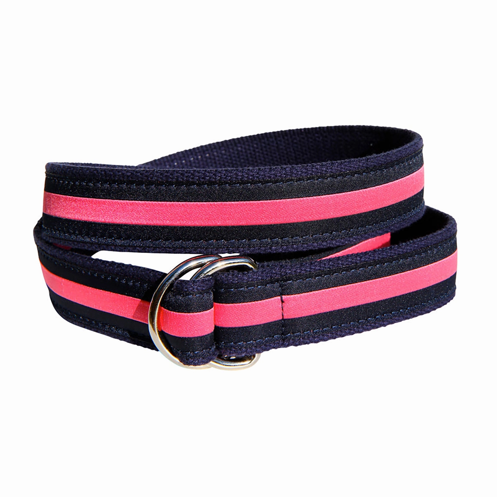 Classic Stripe Ribbon D-Ring Belt