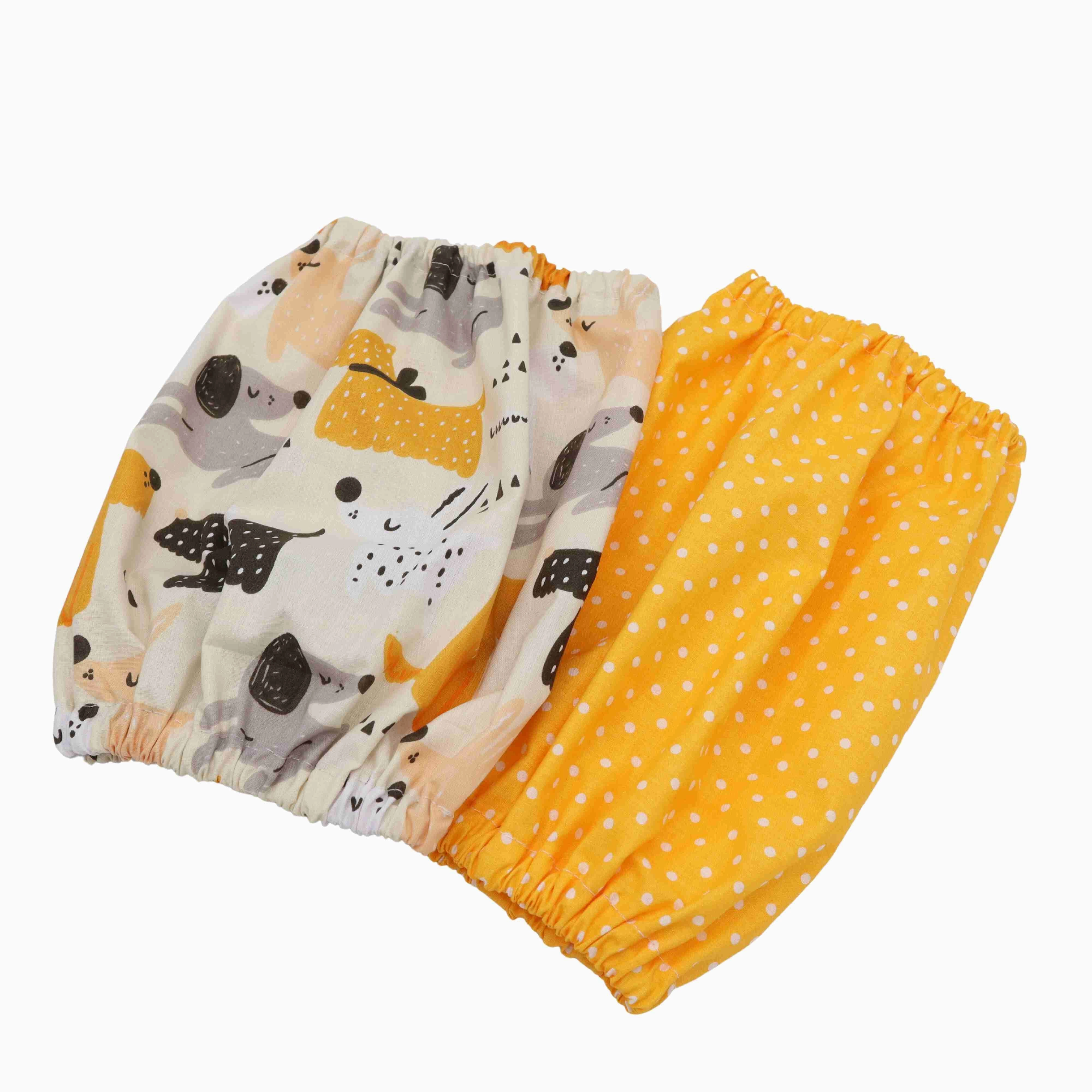 Cotton Dog Snood | Dots in Yellow
