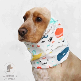 Cotton Dog Snood | Happy Whales