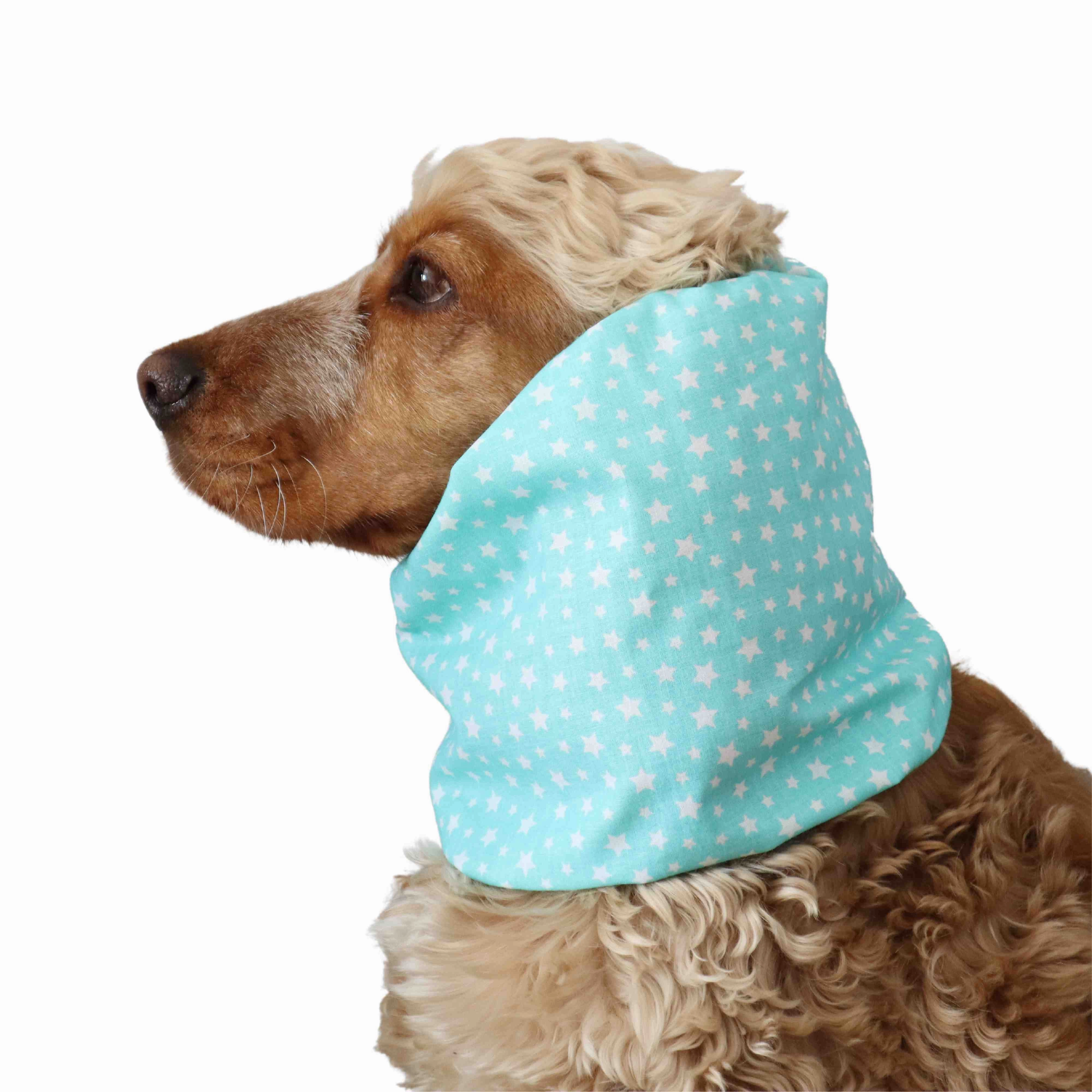 Cotton Dog Snood | Mint Stars