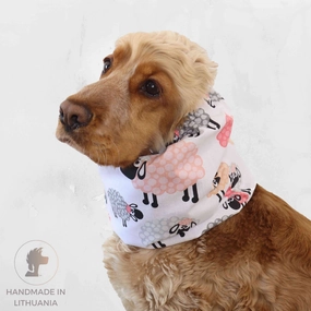 Cotton Dog Snood | Pastel Sheep