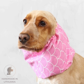 Cotton Dog Snood | Pink Flakes