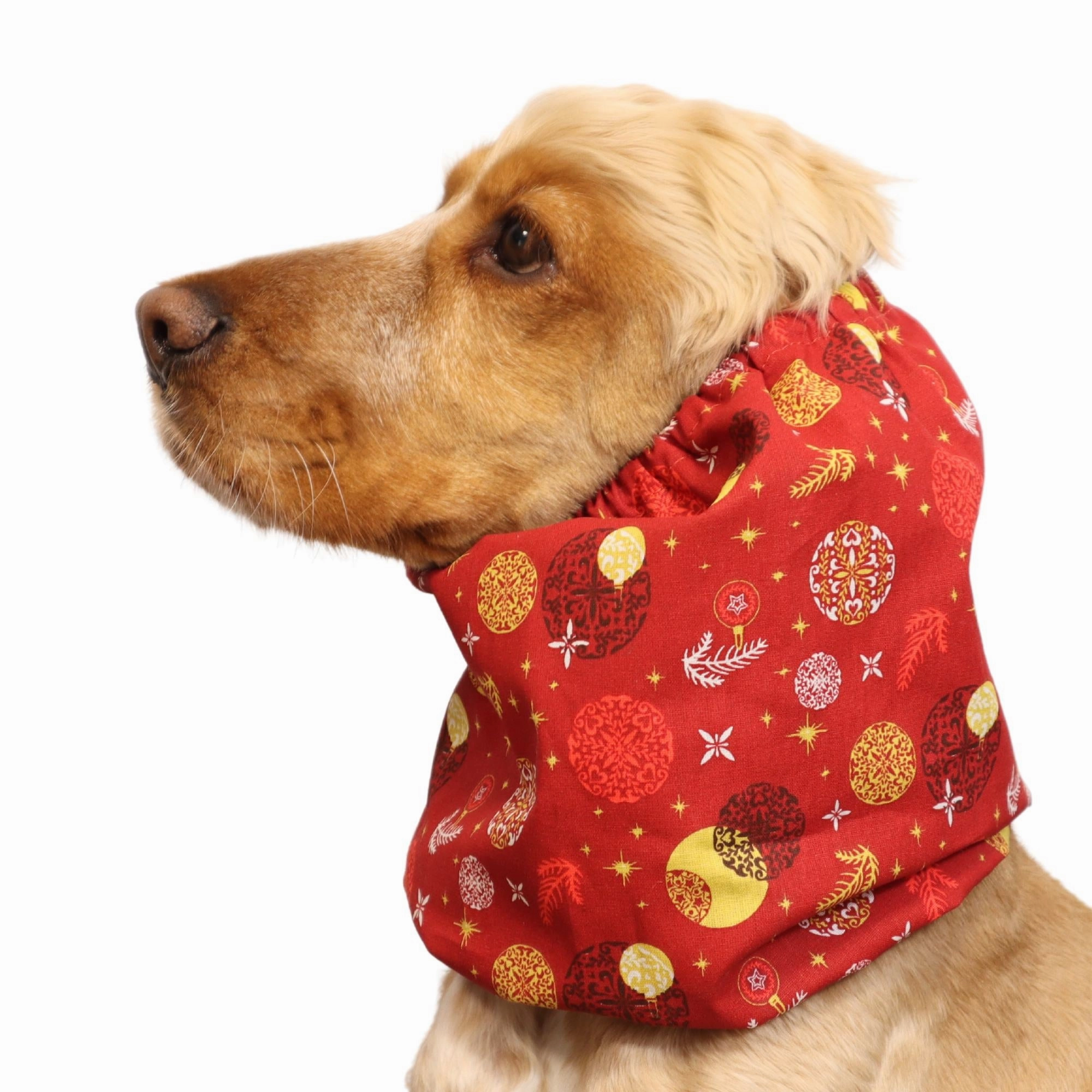 Cotton Dog Snood | Red Christmas