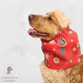Cotton Dog Snood | Red Ornaments