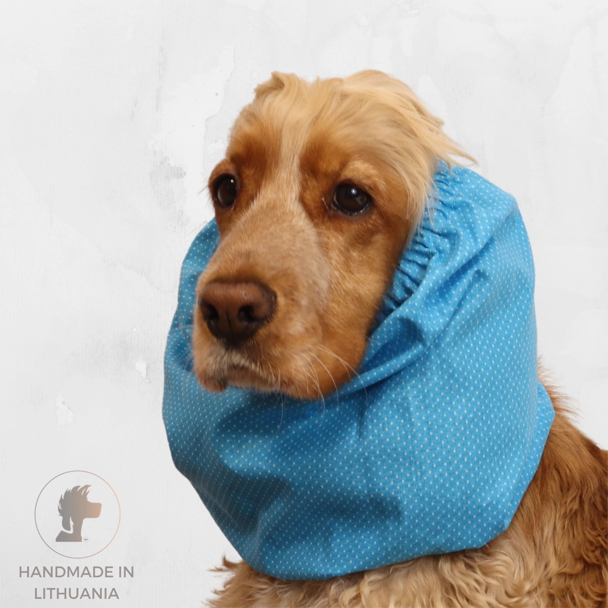 Cotton Dog Snood | Sky Dots