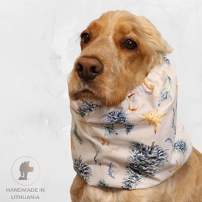 Cotton Dog Snood | White Christmas