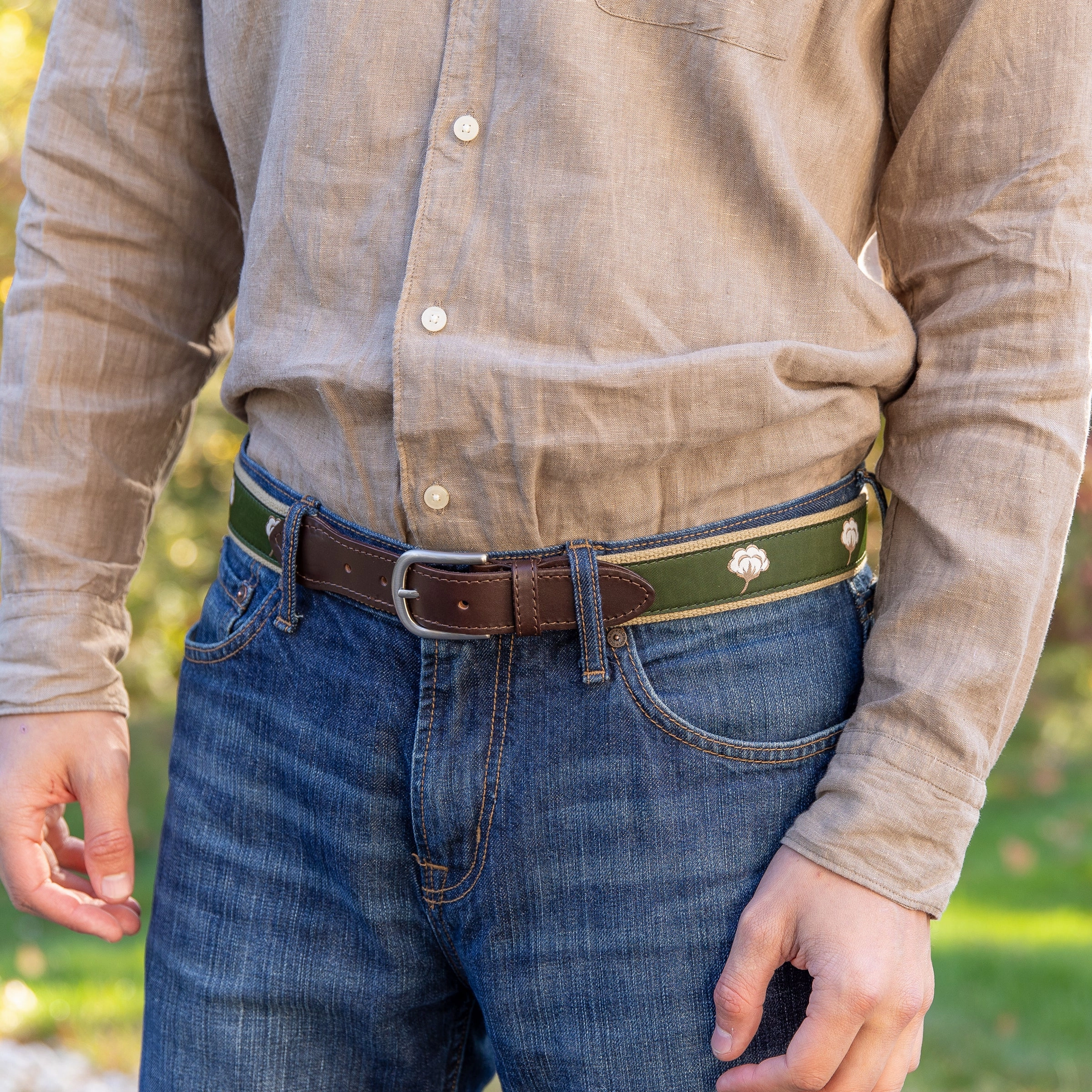 Cotton Flower Ribbon Club Belt