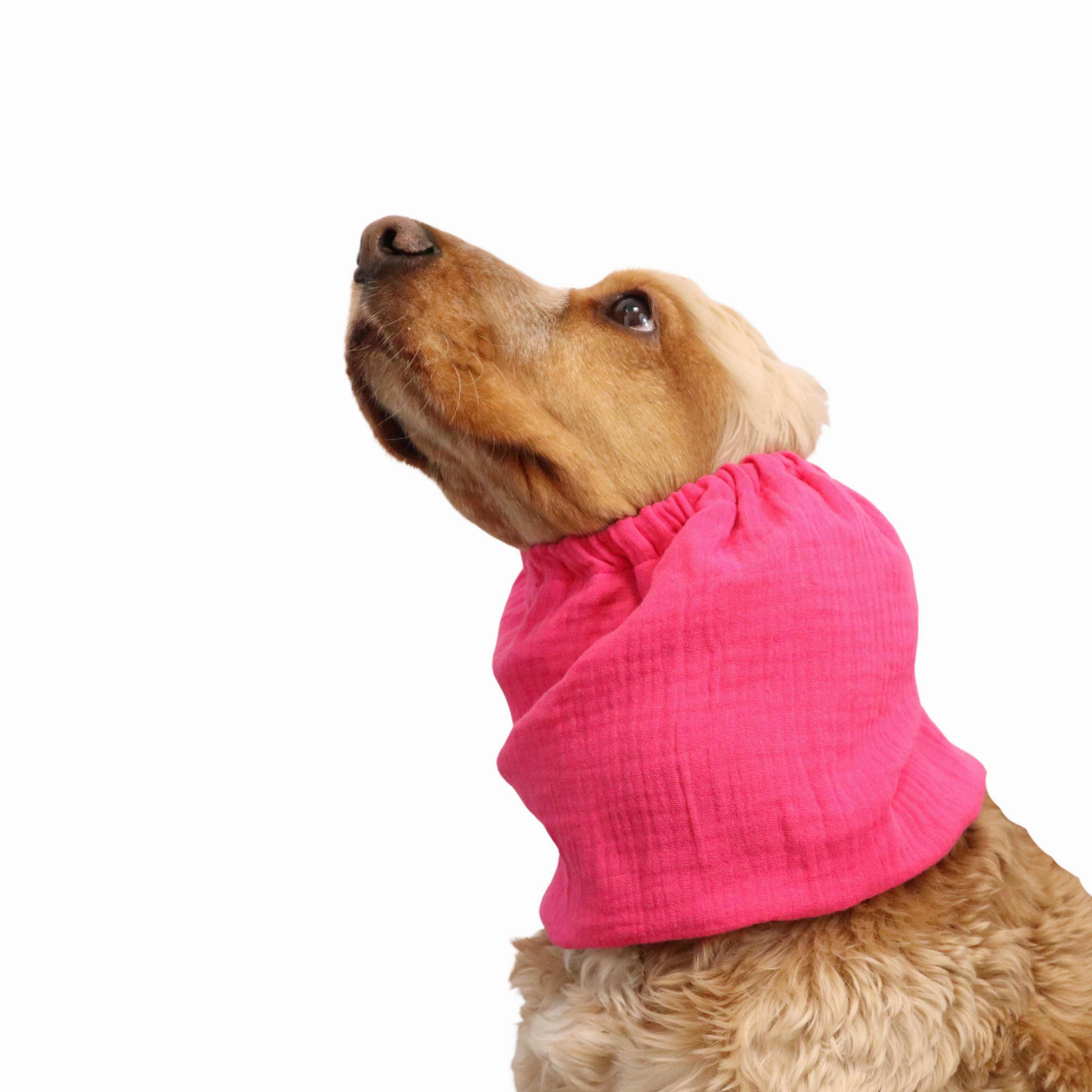 Cotton (Muslin) Dog Snood | Barbie Pink