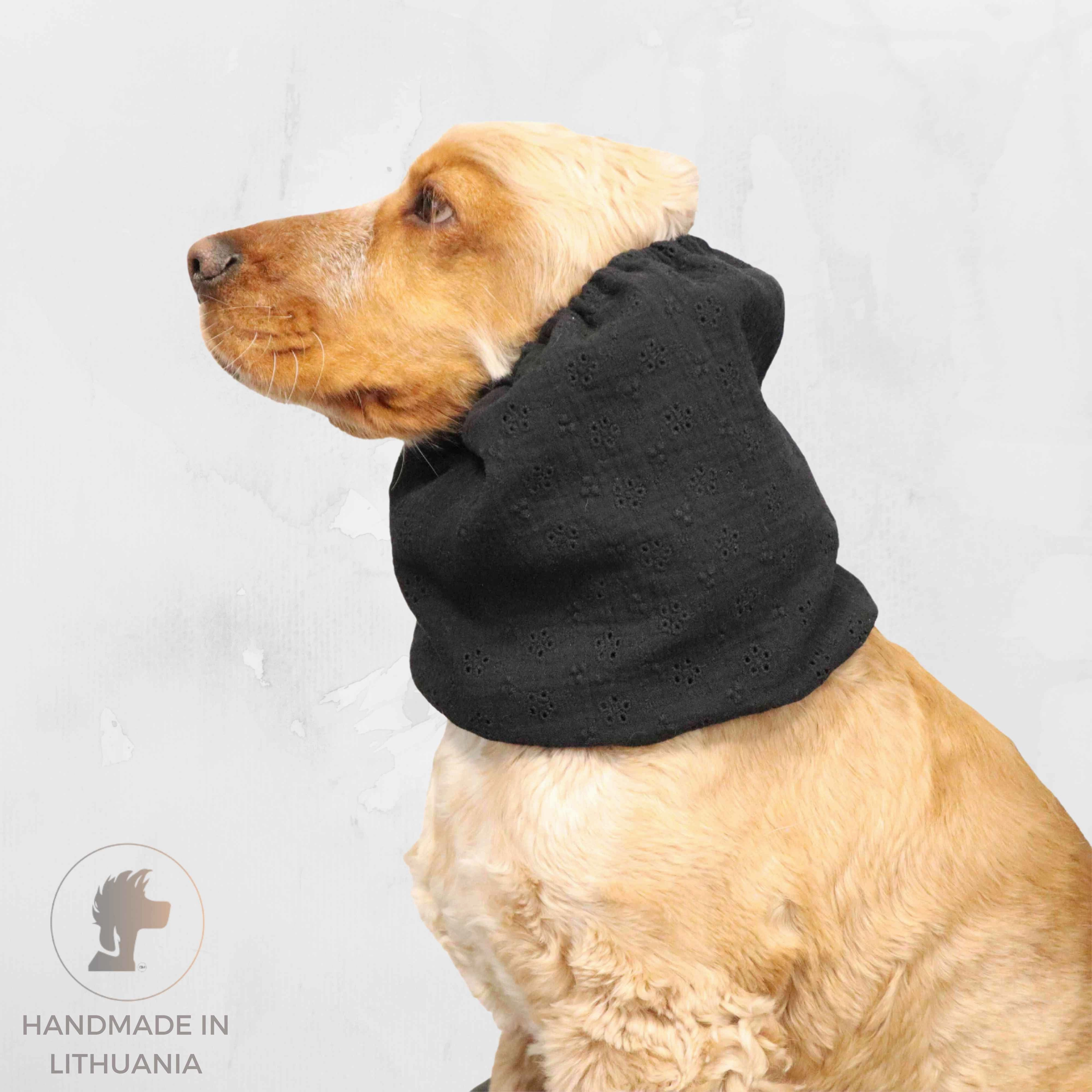 Cotton (Muslin) Dog Snood | Breathable | Black