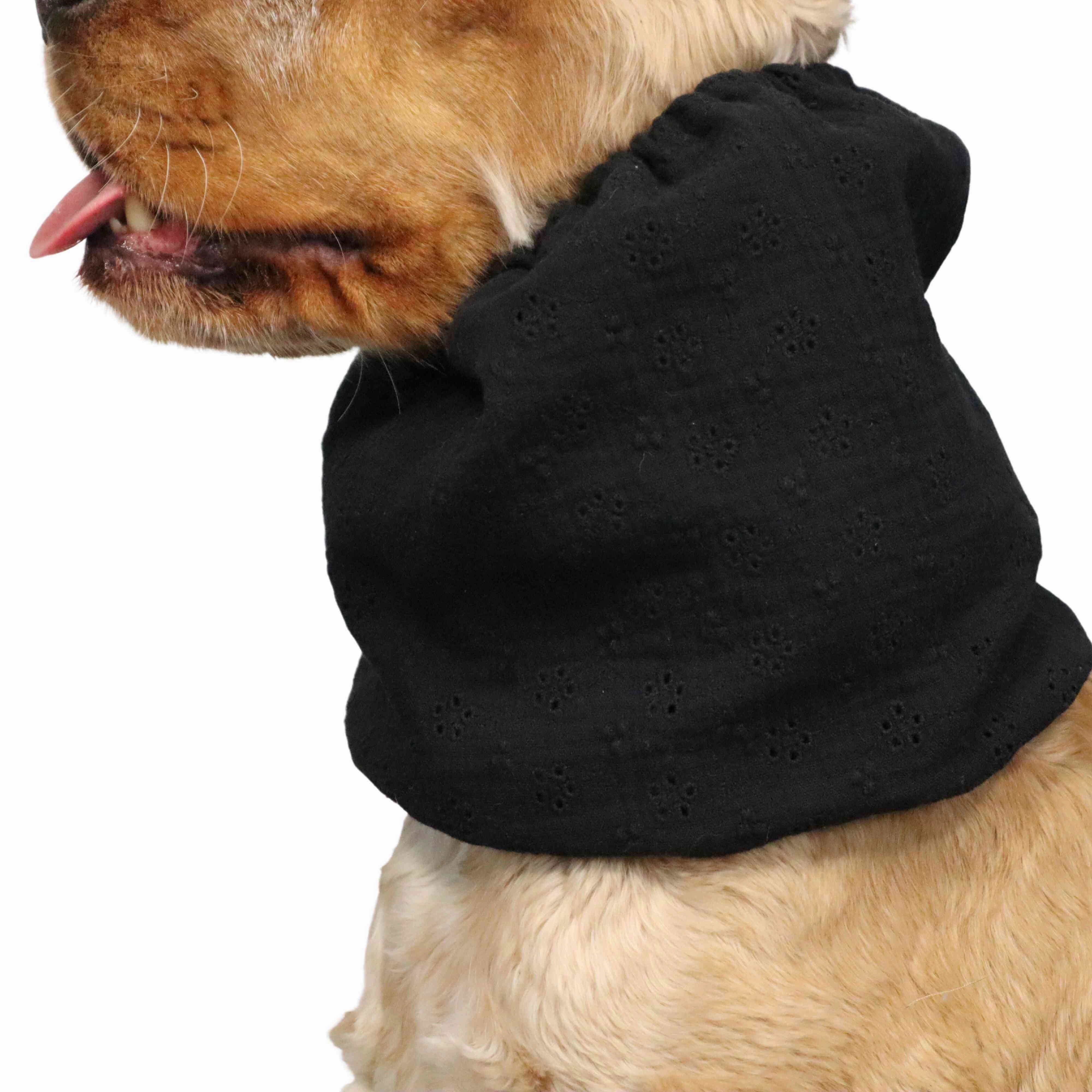 Cotton (Muslin) Dog Snood | Breathable | Black