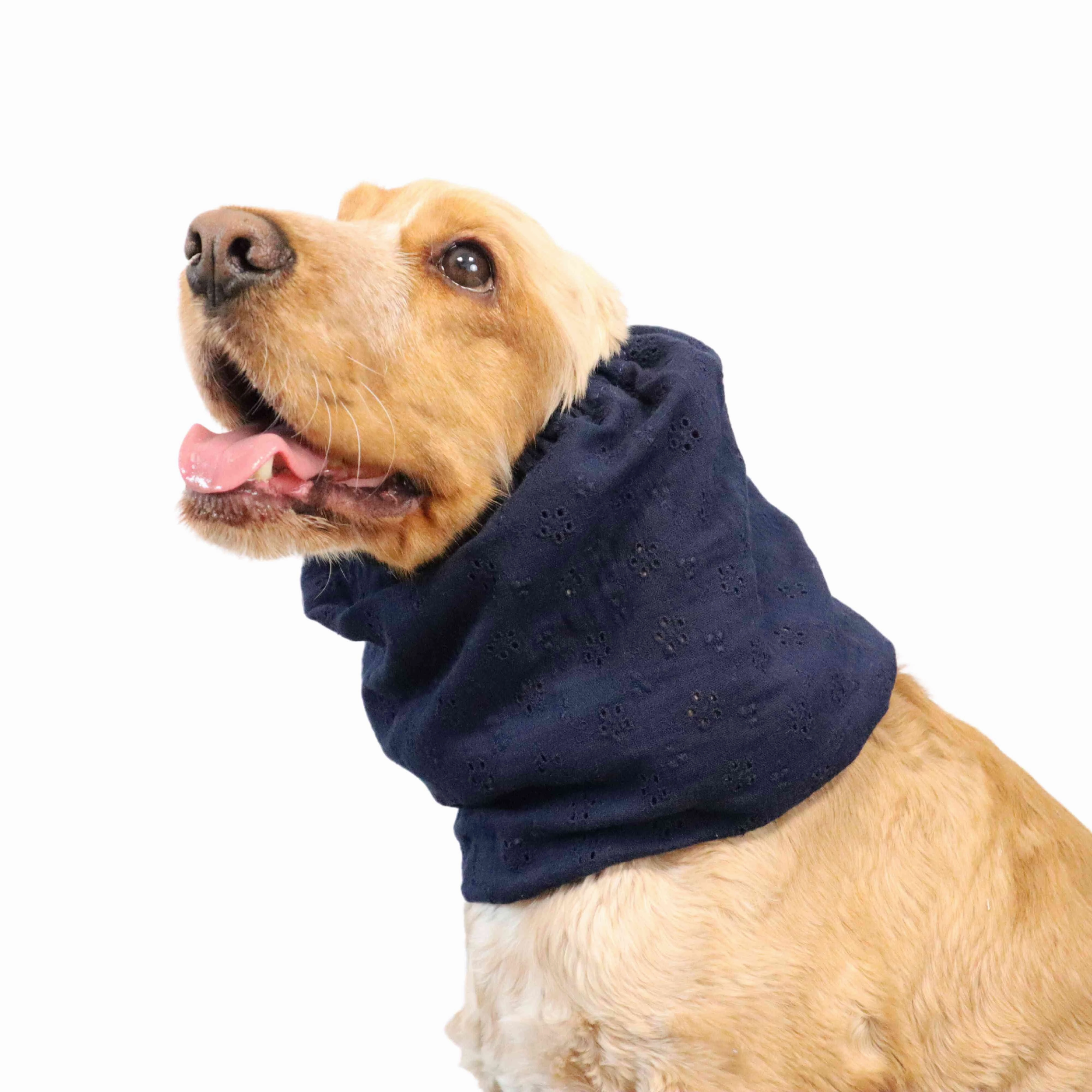 Cotton (Muslin) Dog Snood | Breathable | Navy Blue