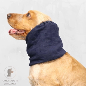 Cotton (Muslin) Dog Snood | Breathable | Navy Blue