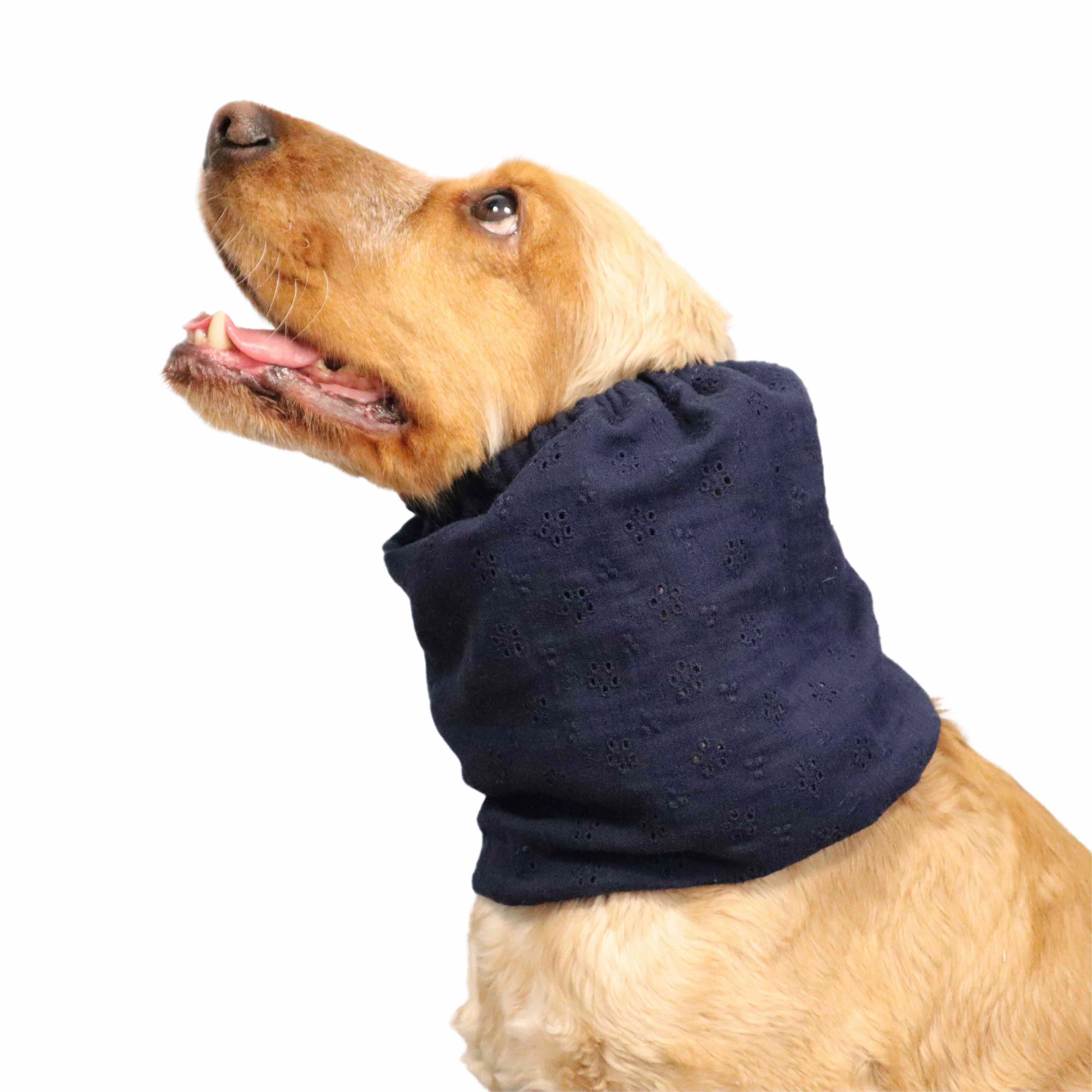 Cotton (Muslin) Dog Snood | Breathable | Navy Blue