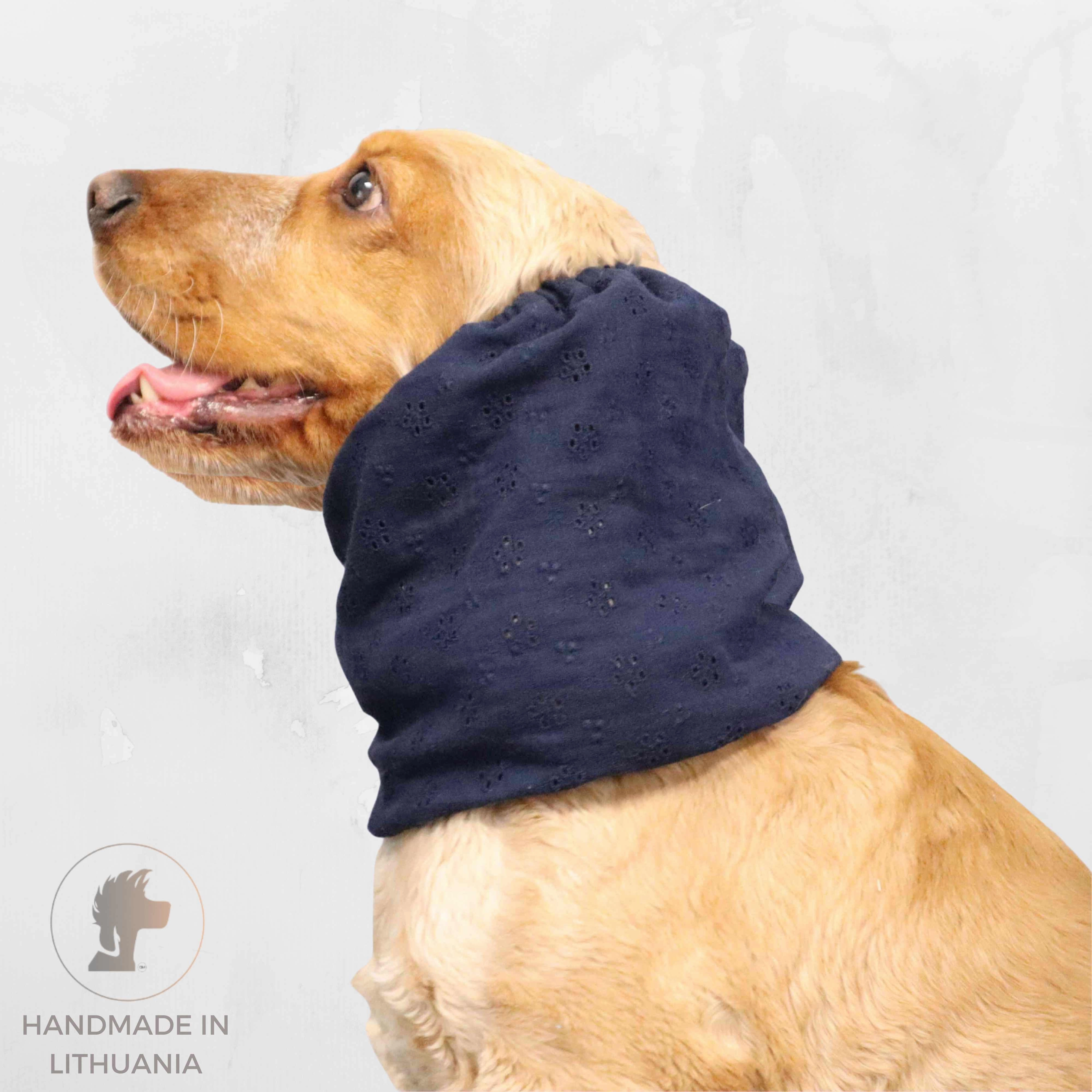 Cotton (Muslin) Dog Snood | Breathable | Navy Blue