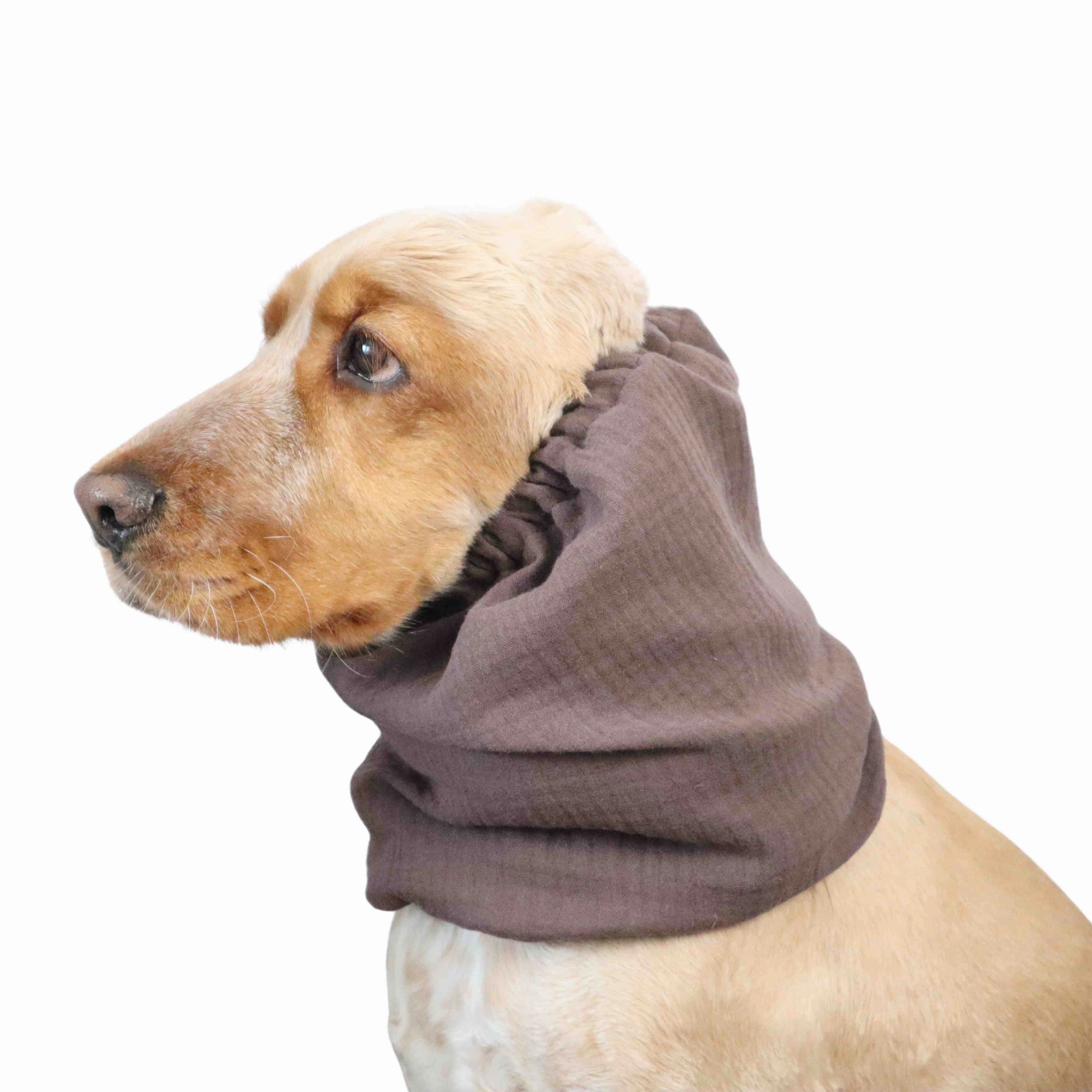 Cotton (Muslin) Dog Snood | Chocolate Brown