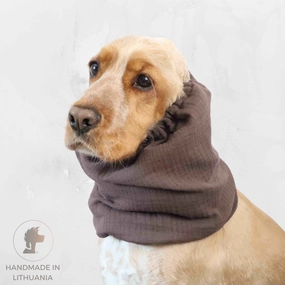 Cotton (Muslin) Dog Snood | Chocolate Brown