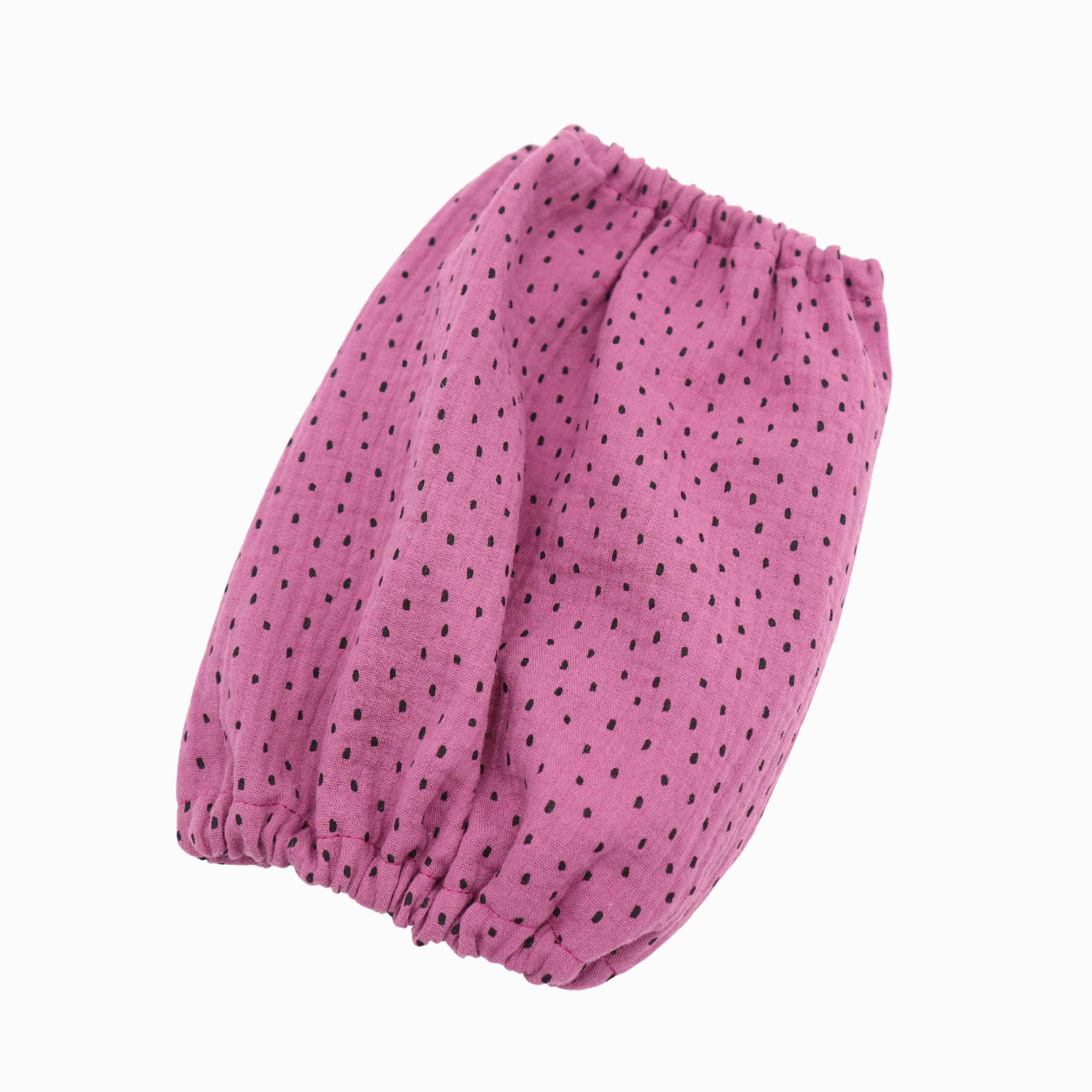 Cotton (Muslin) Dog Snood | Dots in Ash Pink