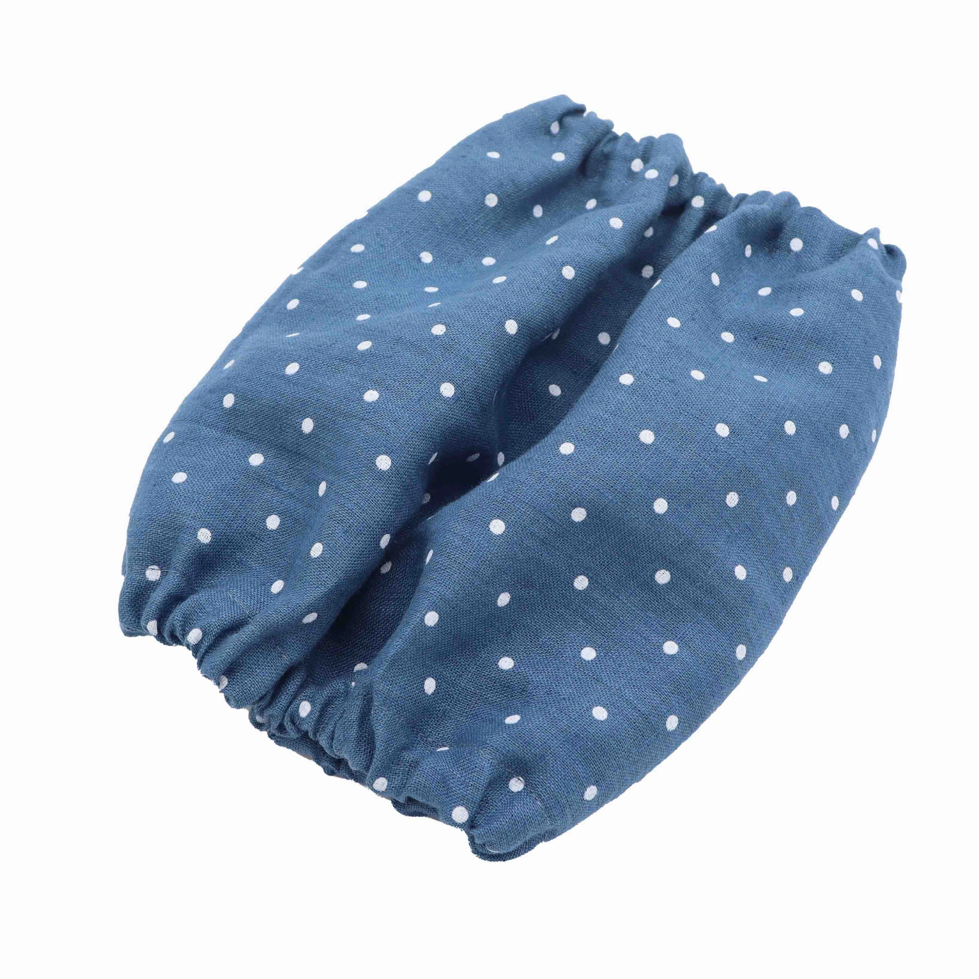Cotton (Muslin) Dog Snood | Dots in Blue