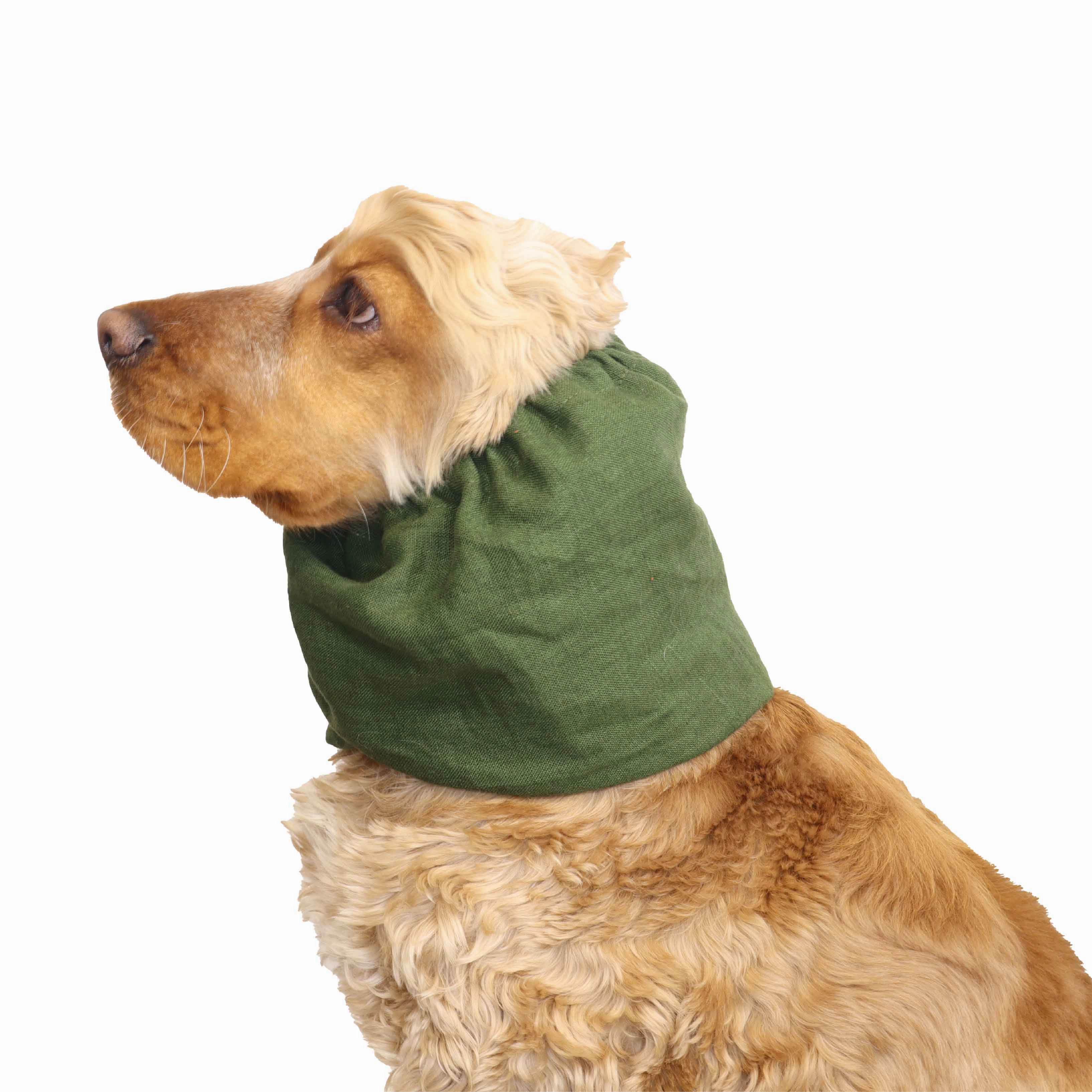 Cotton (Muslin) Dog Snood | Forest Green