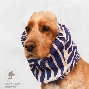 Cotton (Muslin) Dog Snood | Indigo Leaf