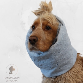 Cotton (Muslin) Dog Snood | Pastel Blue