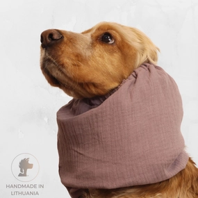 Cotton (Muslin) Dog Snood | Ruby