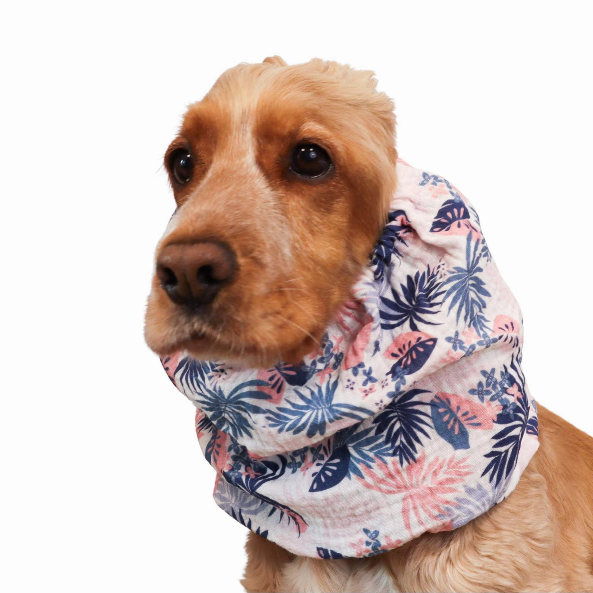 Cotton (Muslin) Dog Snood | Tropical Breeze